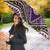 Vintage Bula Fiji Umbrella Purple Tapa Masi Motif - Polynesian Pride