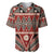 Vintage Bula Fiji Baseball Jersey Red Tapa Masi Motif