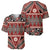 Vintage Bula Fiji Baseball Jersey Red Tapa Masi Motif