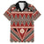Vintage Bula Fiji Family Matching Short Sleeve Bodycon Dress and Hawaiian Shirt Red Tapa Masi Motif