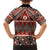 Vintage Bula Fiji Family Matching Tank Maxi Dress and Hawaiian Shirt Red Tapa Masi Motif