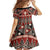 Vintage Bula Fiji Family Matching Tank Maxi Dress and Hawaiian Shirt Red Tapa Masi Motif
