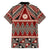 Vintage Bula Fiji Family Matching Tank Maxi Dress and Hawaiian Shirt Red Tapa Masi Motif