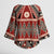 Vintage Bula Fiji Kimono Sleeve Blouse Red Tapa Masi Motif - Polynesian Pride