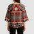 Vintage Bula Fiji Kimono Sleeve Blouse Red Tapa Masi Motif - Polynesian Pride
