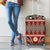 Vintage Bula Fiji Luggage Cover Red Tapa Masi Motif