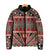 Vintage Bula Fiji Padded Jacket Red Tapa Masi Motif - Polynesian Pride