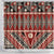 Vintage Bula Fiji Shower Curtain Red Tapa Masi Motif
