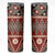 Vintage Bula Fiji Skinny Tumbler Red Tapa Masi Motif
