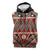 Vintage Bula Fiji Sleeveless Zip Hoodie Red Tapa Masi Motif - Polynesian Pride
