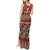 Vintage Bula Fiji Tank Maxi Dress Red Tapa Masi Motif