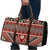 Vintage Bula Fiji Travel Bag Red Tapa Masi Motif - Polynesian Pride