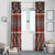 Vintage Bula Fiji Window Curtain Red Tapa Masi Motif