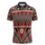 Vintage Bula Fiji Zipper Polo Shirt Red Tapa Masi Motif - Polynesian Pride