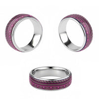 Vintage Bula Fiji Classic Ring Pink Tapa Motif Fiji Masi Tribal - Polynesian Pride
