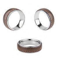 Vintage Bula Fiji Classic Ring Brown Tapa Motif Fiji Masi Tribal - Polynesian Pride