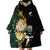 South Africa Protea and New Zealand Wearable Blanket Hoodie Go All Black-Springboks Rugby with Kente And Maori LT9 - Polynesian Pride