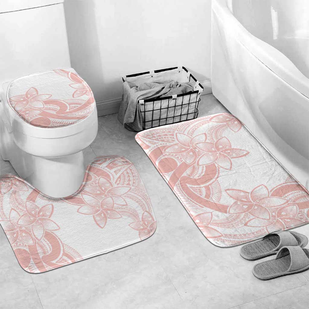 Polynesian Tribal Plumeria Lotu Tamaiti Bathroom Set Pastel Blush - Polynesian Pride