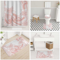 Polynesian Tribal Plumeria Lotu Tamaiti Bathroom Set Pastel Blush - Polynesian Pride