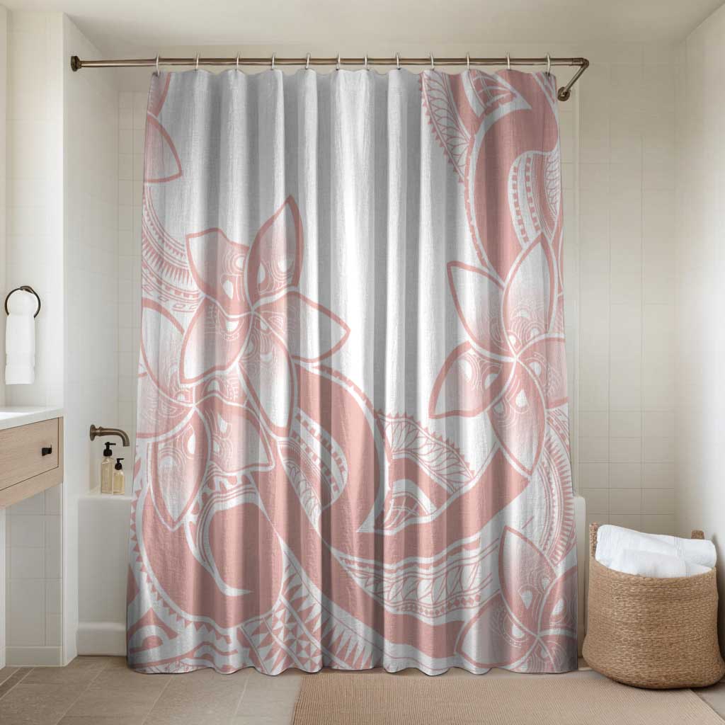 Polynesian Tribal Plumeria Lotu Tamaiti Bathroom Set Pastel Blush - Polynesian Pride