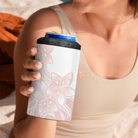 Polynesian Tribal Plumeria Lotu Tamaiti 4 in 1 Can Cooler Tumbler Pastel Blush - Polynesian Pride