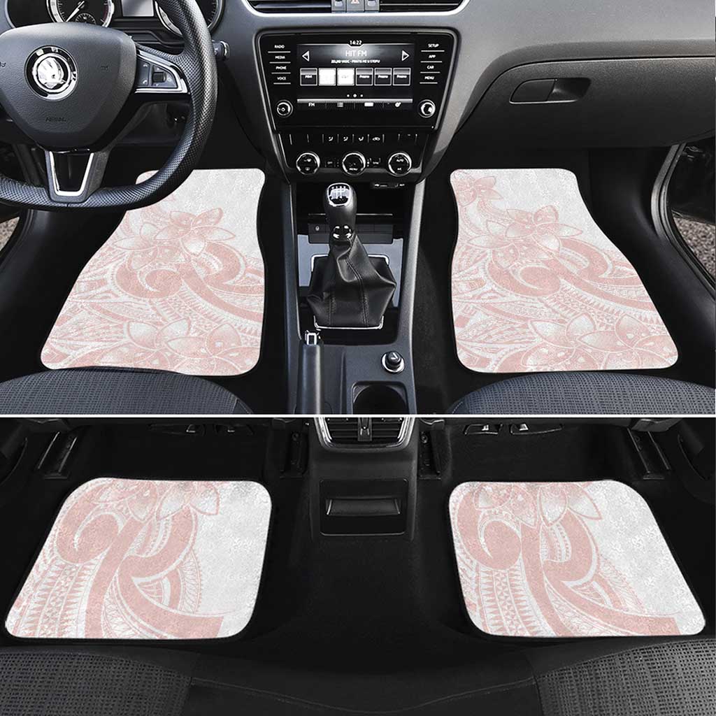 Polynesian Tribal Plumeria Lotu Tamaiti Car Mats Pastel Blush - Polynesian Pride