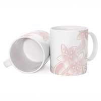 Polynesian Tribal Plumeria Lotu Tamaiti Ceramic Mug Pastel Blush - Polynesian Pride