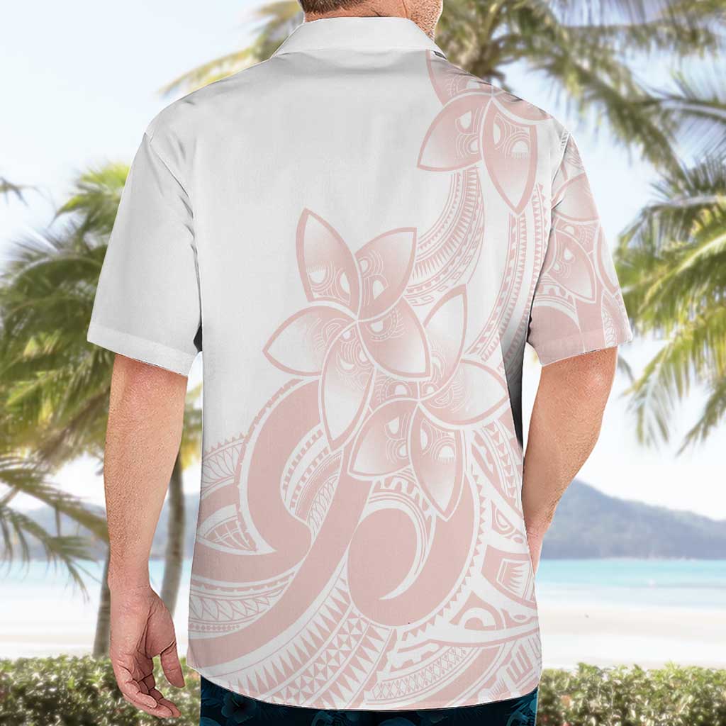 Polynesian Tribal Plumeria Lotu Tamaiti Hawaiian Shirt Pastel Blush - Polynesian Pride