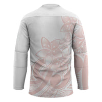 Polynesian Tribal Plumeria Lotu Tamaiti Hockey Jersey Pastel Blush - Polynesian Pride
