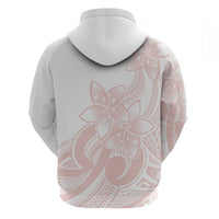 Polynesian Tribal Plumeria Lotu Tamaiti Hoodie Pastel Blush - Polynesian Pride