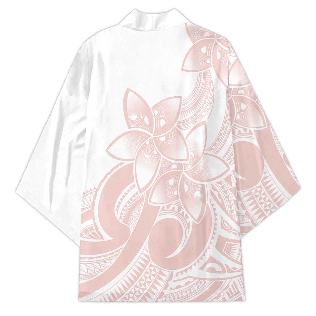 Polynesian Tribal Plumeria Lotu Tamaiti Kimono Pastel Blush - Polynesian Pride