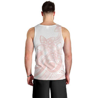 Polynesian Tribal Plumeria Lotu Tamaiti Men Tank Top Pastel Blush - Polynesian Pride