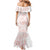 Polynesian Tribal Plumeria Lotu Tamaiti Mermaid Dress Pastel Blush - Polynesian Pride