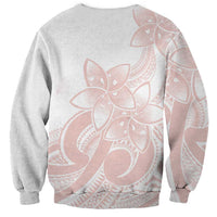 Polynesian Tribal Plumeria Lotu Tamaiti Sweatshirt Pastel Blush - Polynesian Pride