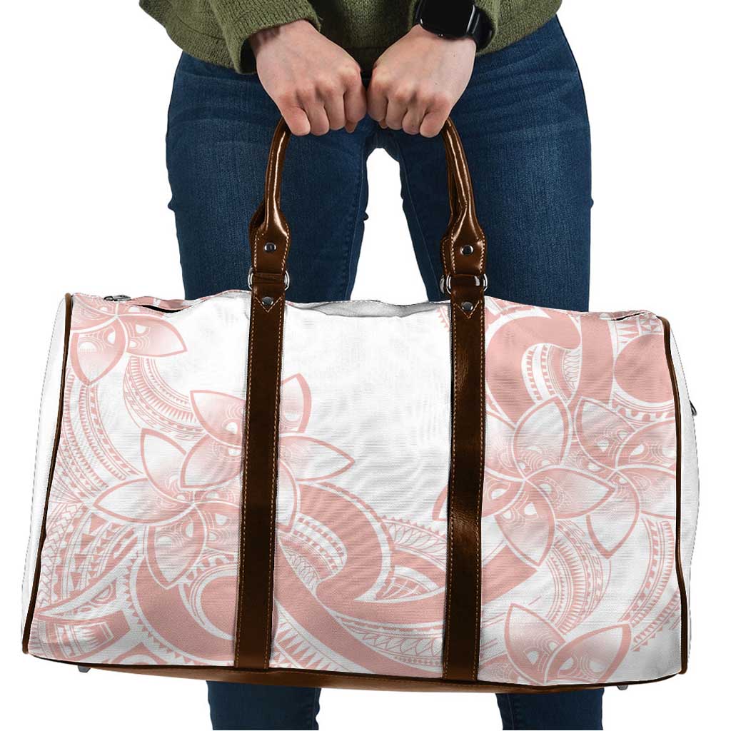 Polynesian Tribal Plumeria Lotu Tamaiti Travel Bag Pastel Blush LT9 Blush - Polynesian Pride