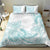 Polynesian Tribal Plumeria Lotu Tamaiti Bedding Set Pastel Cyan - Polynesian Pride