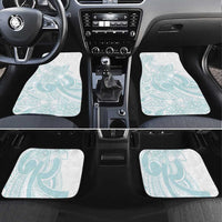 Polynesian Tribal Plumeria Lotu Tamaiti Car Mats Pastel Cyan - Polynesian Pride