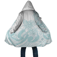 Polynesian Tribal Plumeria Lotu Tamaiti Cloak Pastel Cyan - Polynesian Pride
