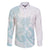 Polynesian Tribal Plumeria Lotu Tamaiti Family Matching Mermaid Dress and Hawaiian Shirt Pastel Cyan - Polynesian Pride