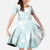 Polynesian Tribal Plumeria Lotu Tamaiti Family Matching Short Sleeve Bodycon Dress and Hawaiian Shirt Pastel Cyan - Polynesian Pride