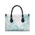 Polynesian Tribal Plumeria Lotu Tamaiti Leather Bag Pastel Cyan - Polynesian Pride