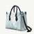 Polynesian Tribal Plumeria Lotu Tamaiti Leather Bag Pastel Cyan - Polynesian Pride