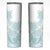Polynesian Tribal Plumeria Lotu Tamaiti Skinny Tumbler Pastel Cyan - Polynesian Pride