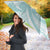Polynesian Tribal Plumeria Lotu Tamaiti Umbrella Pastel Cyan - Polynesian Pride