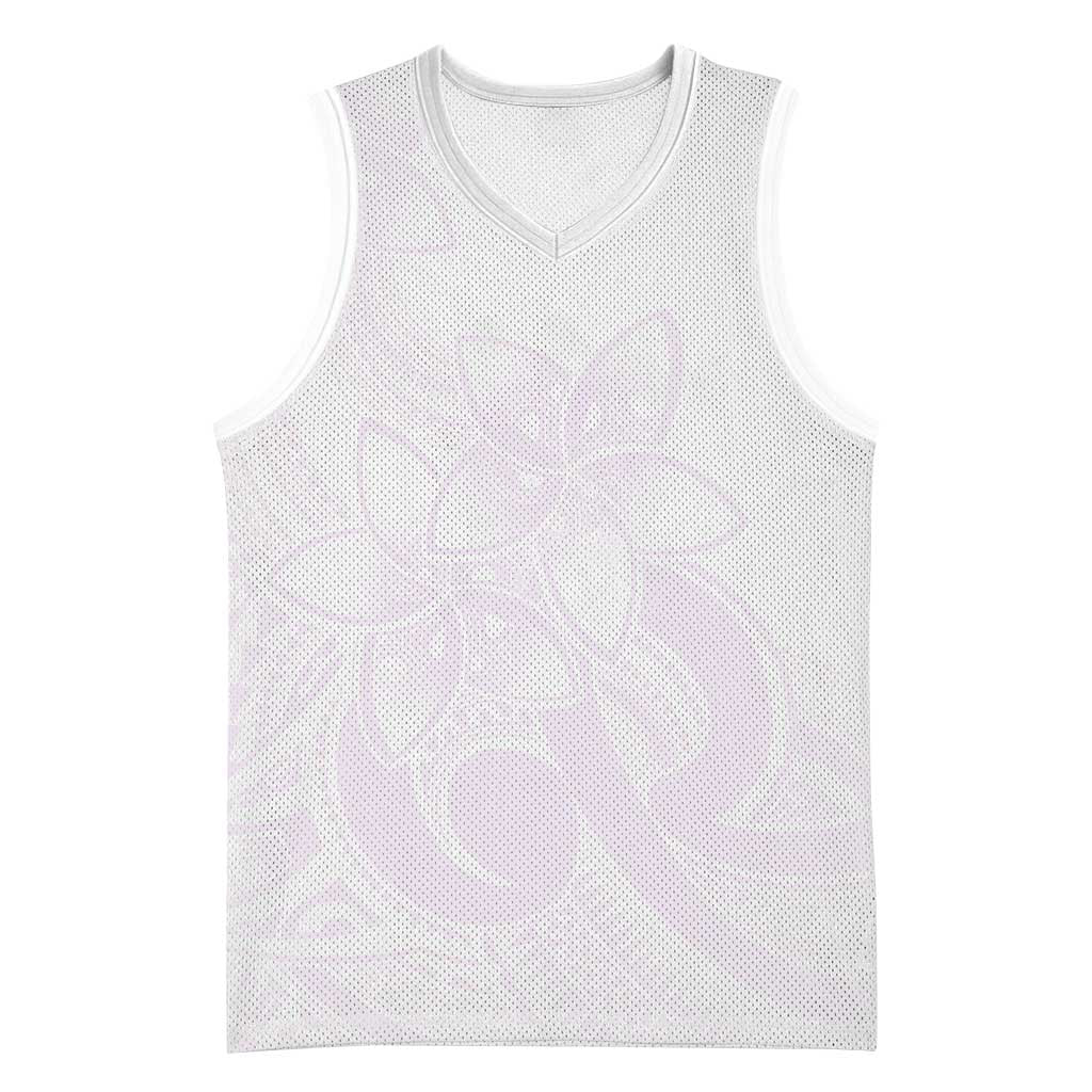 Polynesian Tribal Plumeria Lotu Tamaiti Basketball Jersey Pastel Mauve - Polynesian Pride