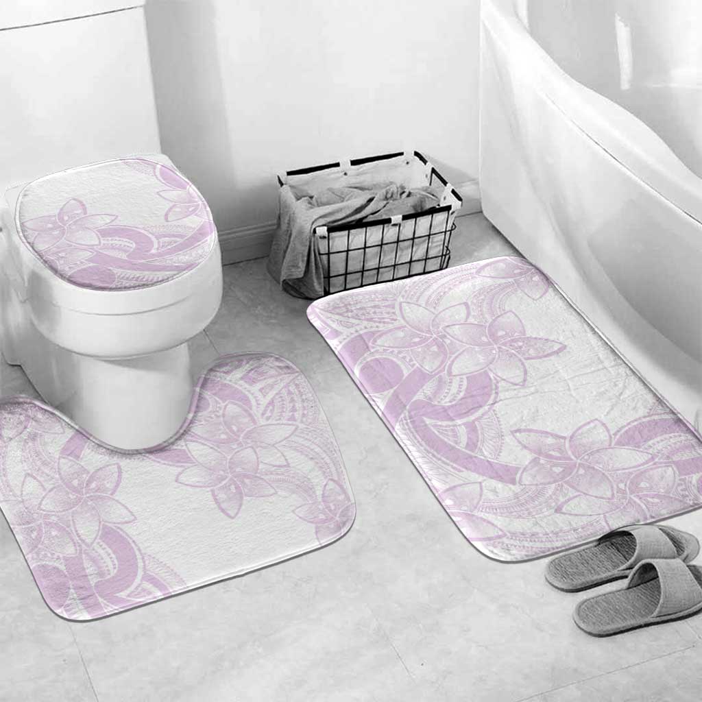 Polynesian Tribal Plumeria Lotu Tamaiti Bathroom Set Pastel Mauve - Polynesian Pride