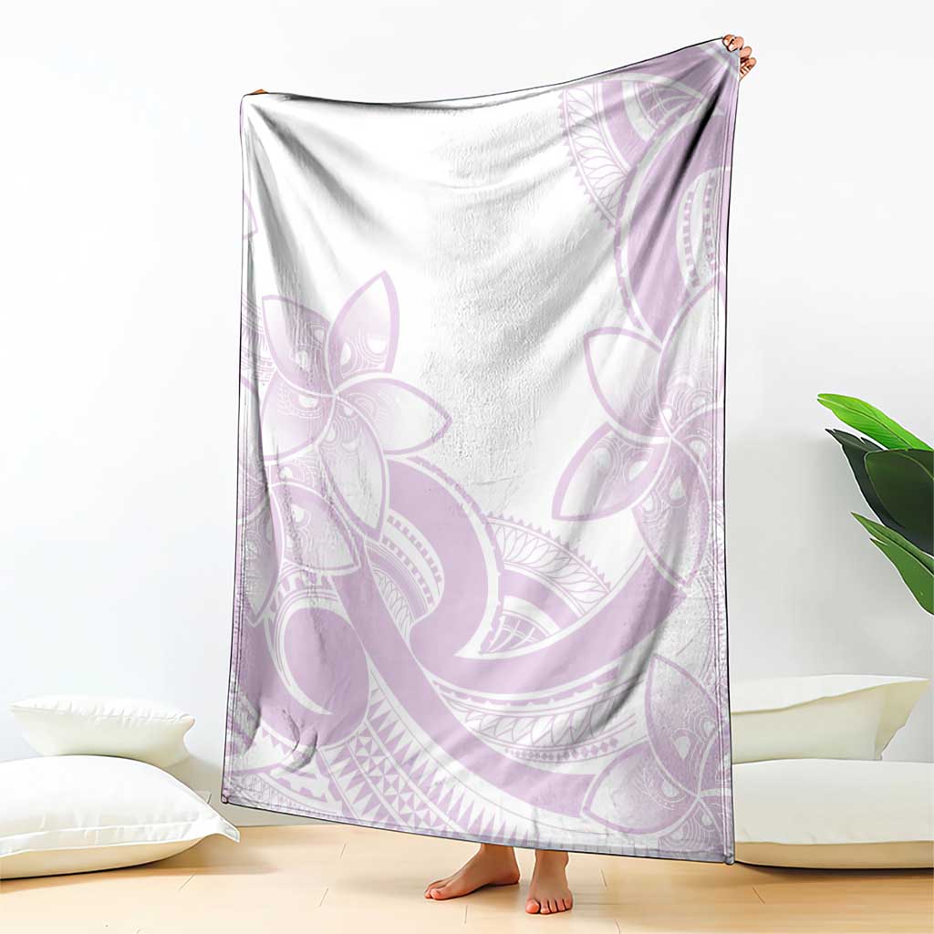 Polynesian Tribal Plumeria Lotu Tamaiti Blanket Pastel Mauve - Polynesian Pride