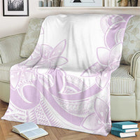 Polynesian Tribal Plumeria Lotu Tamaiti Blanket Pastel Mauve - Polynesian Pride