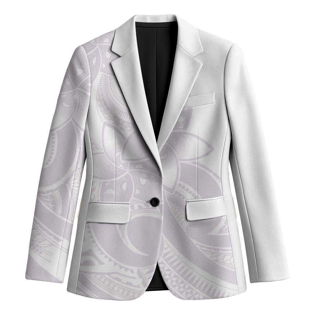 Polynesian Tribal Plumeria Lotu Tamaiti Blazer Pastel Mauve - Polynesian Pride