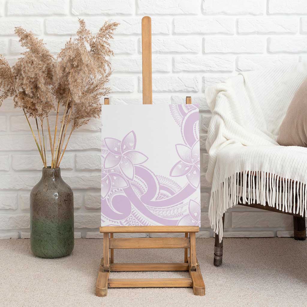 Polynesian Tribal Plumeria Lotu Tamaiti Canvas Wall Art Pastel Mauve - Polynesian Pride